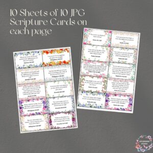 Created With Purpose Identity in Christ Bible Verses Printable Scripture Cards 100 Pack